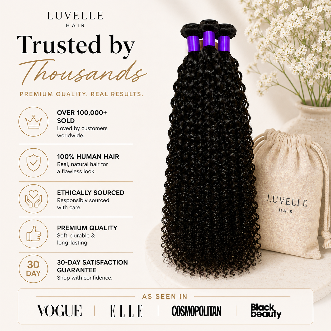 Human Crochet Hair Water Wave For Miracle Knots